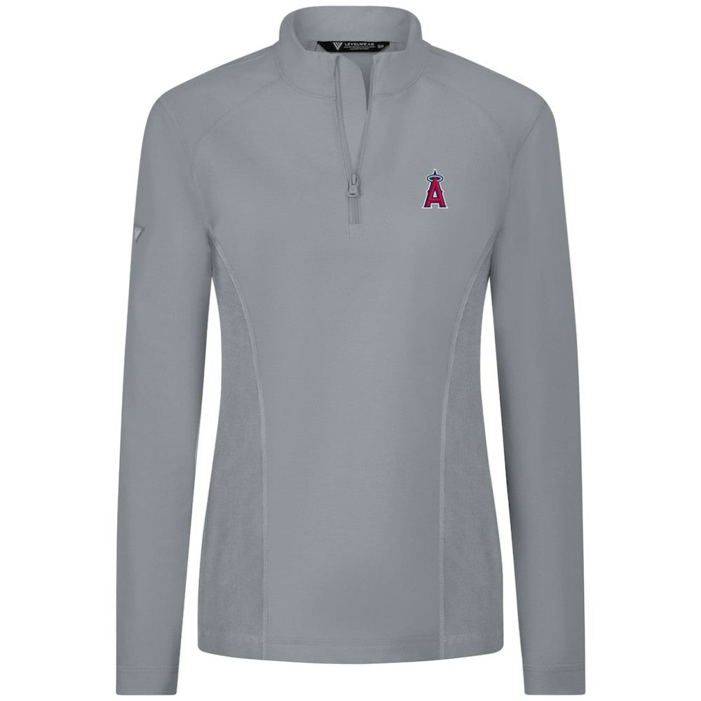 Los Angeles Angels Levelwear Women's Upright Insignia 2.0 Quarter-Zip Tri-Blend Top | MLB Outlet