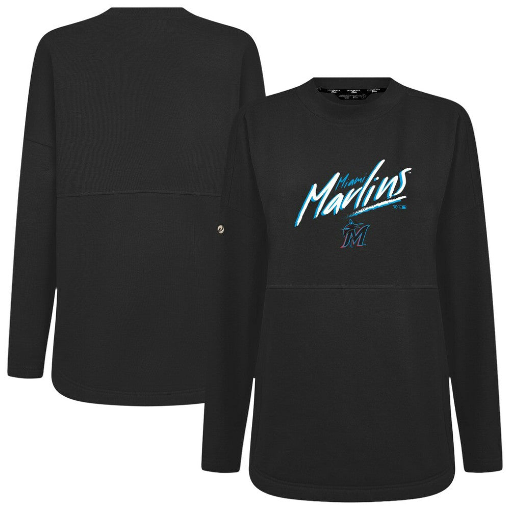 Miami Marlins Levelwear Women's Oversized Beaudry Sizzle Top | MLB Shop