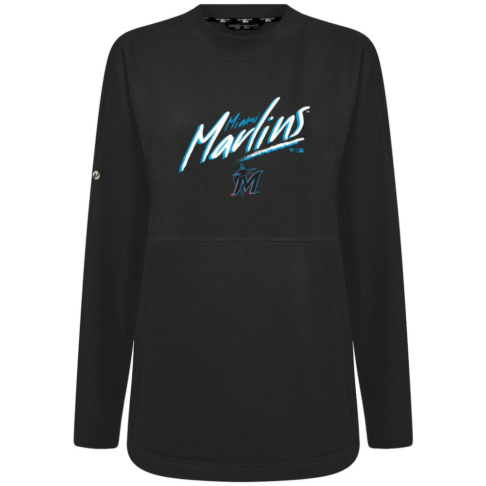 Miami Marlins Levelwear Women's Oversized Beaudry Sizzle Top | MLB Shop