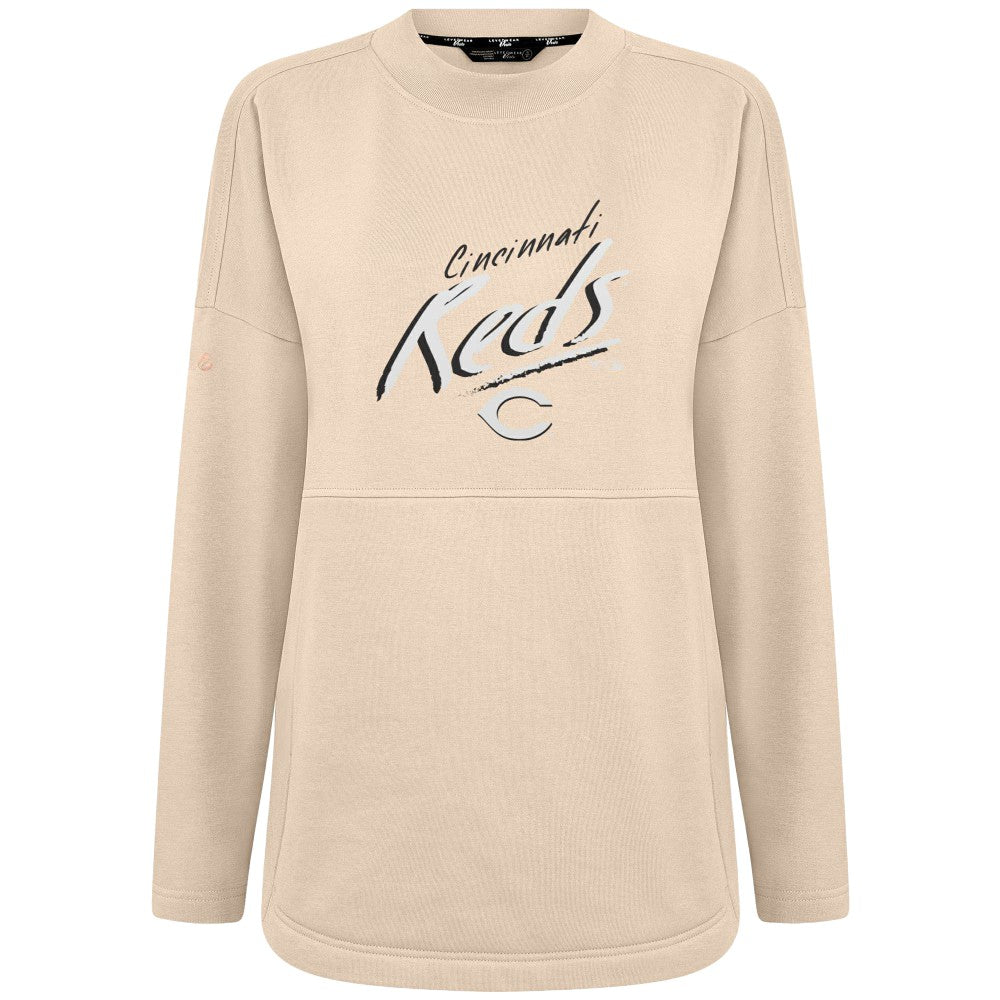 Cincinnati Reds Levelwear Women's Oversized Beaudry Sizzle Top | MLB Outlet