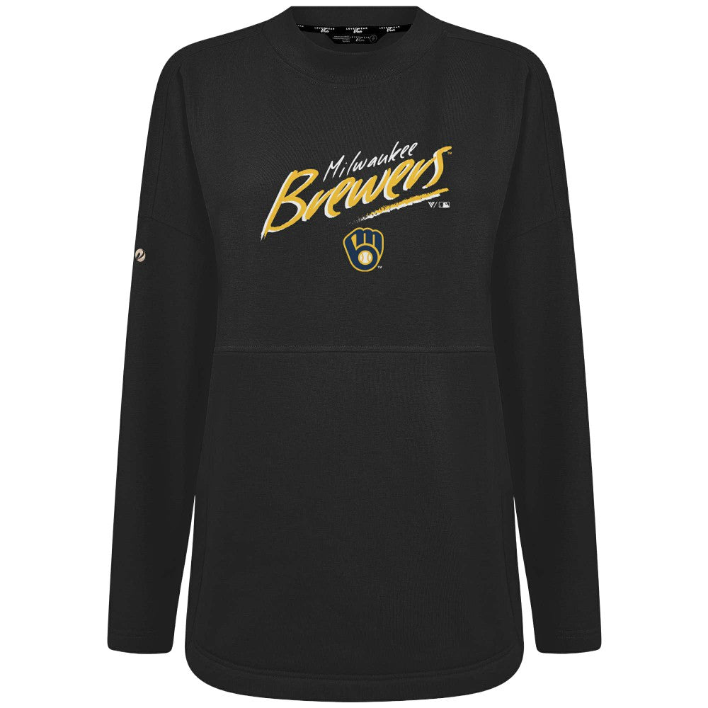 Milwaukee Brewers Levelwear Women's Oversized Beaudry Sizzle Top | MLB New