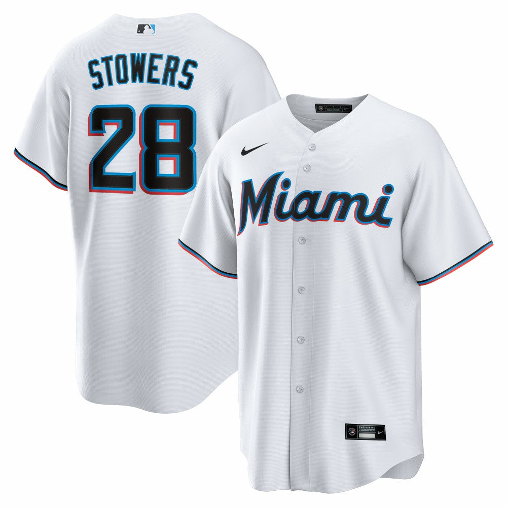 Kyle Stowers Miami Marlins  Youth Home Replica Jersey - White