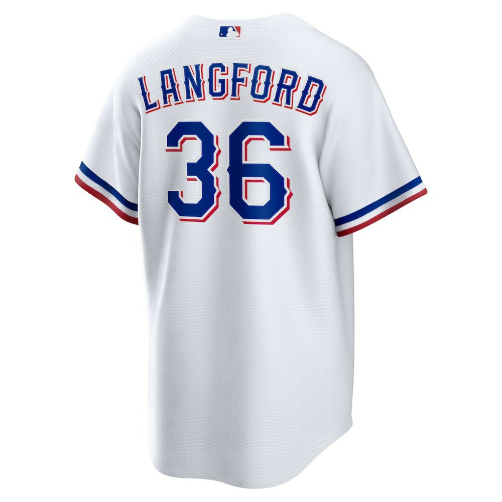 Wyatt Langford Texas Rangers  Youth Home Replica Jersey - White