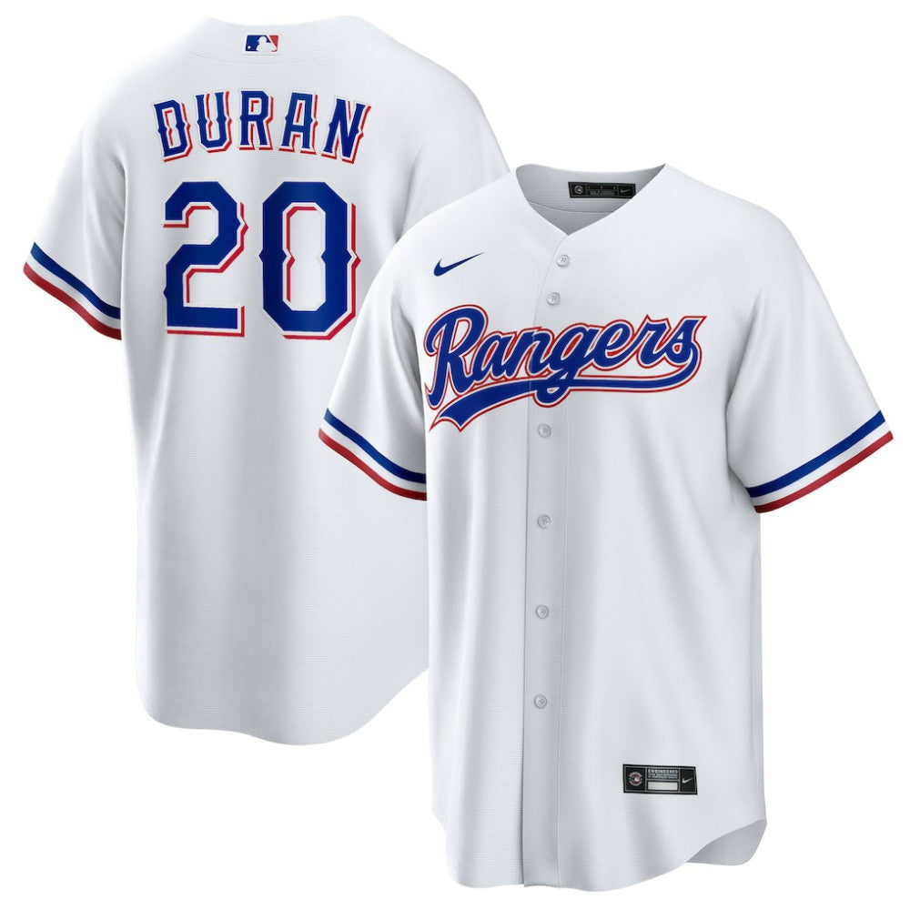 Ezequiel Duran Texas Rangers  Youth Home Replica Jersey - White