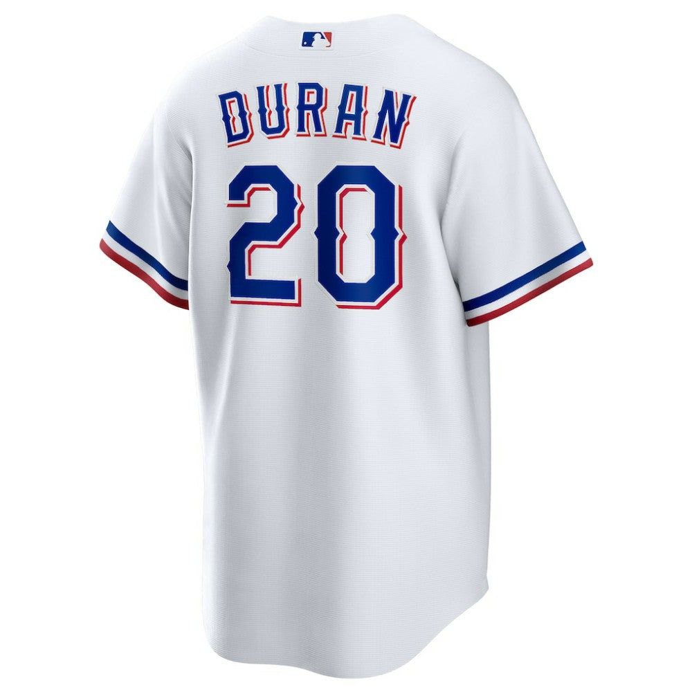 Ezequiel Duran Texas Rangers  Youth Home Replica Jersey - White