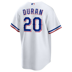 Ezequiel Duran Texas Rangers  Youth Home Replica Jersey - White