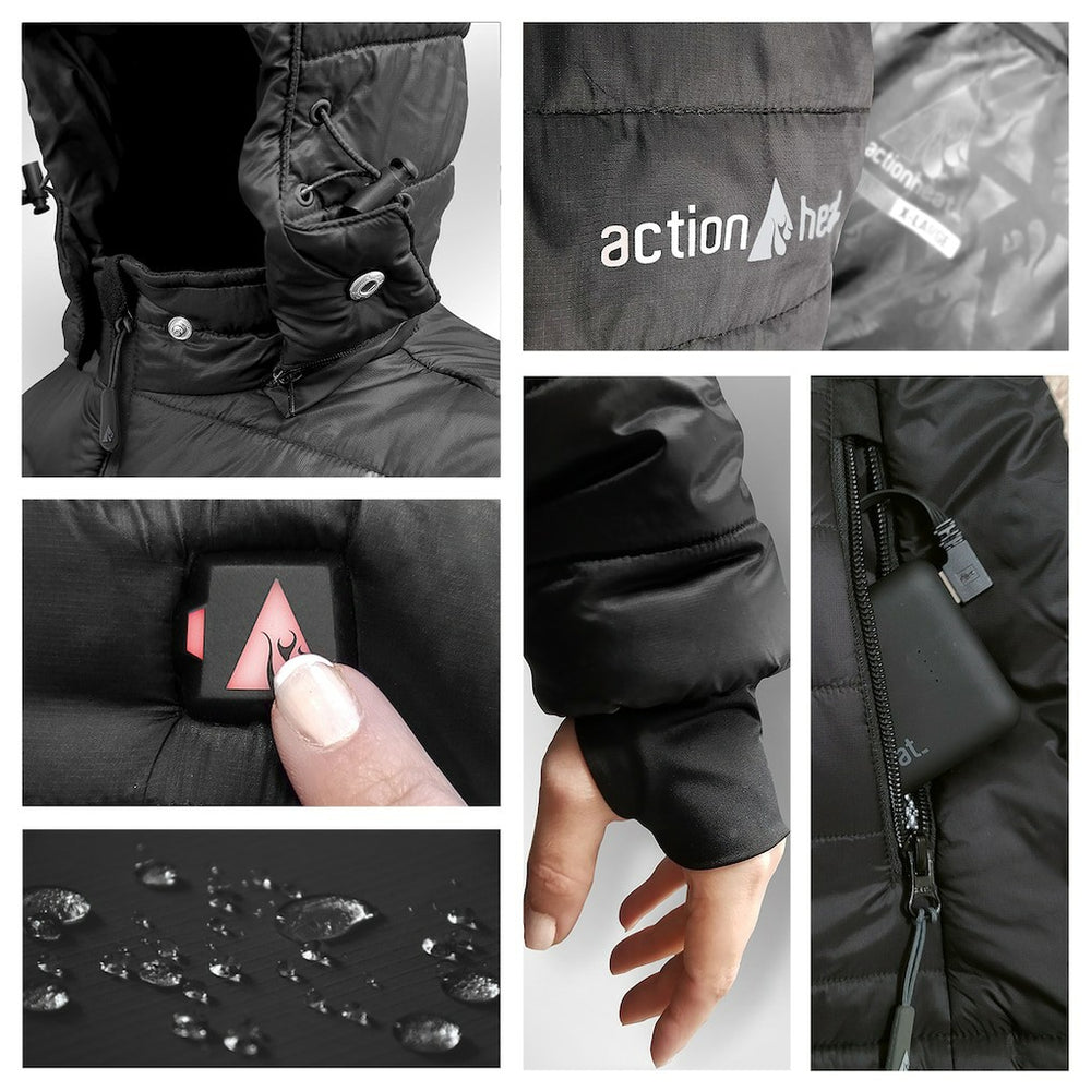 Washington Commanders  ActionHeat 5V Battery Heated Full-Zip Hoodie Puffer Jacket
