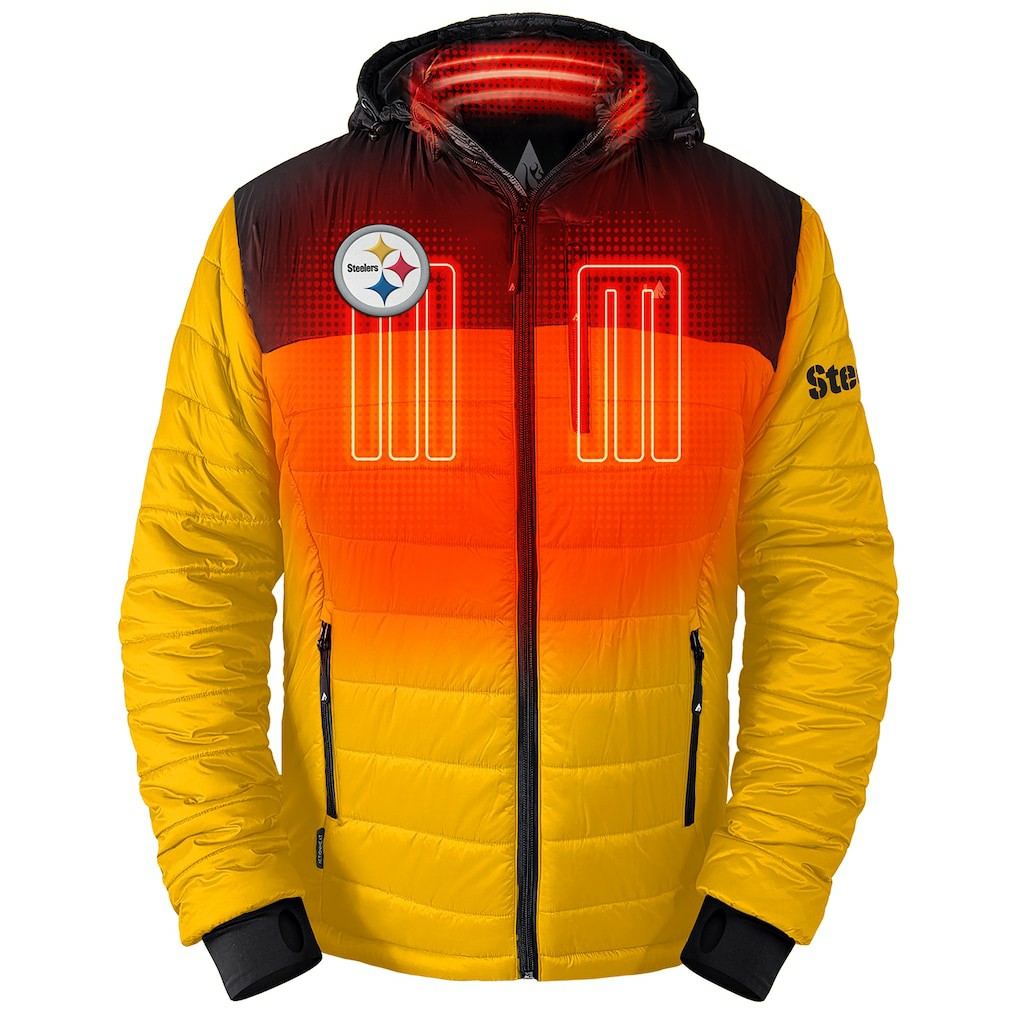 Pittsburgh Steelers  ActionHeat 5V Battery Heated Colorblock Full-Zip Puffer Jacket