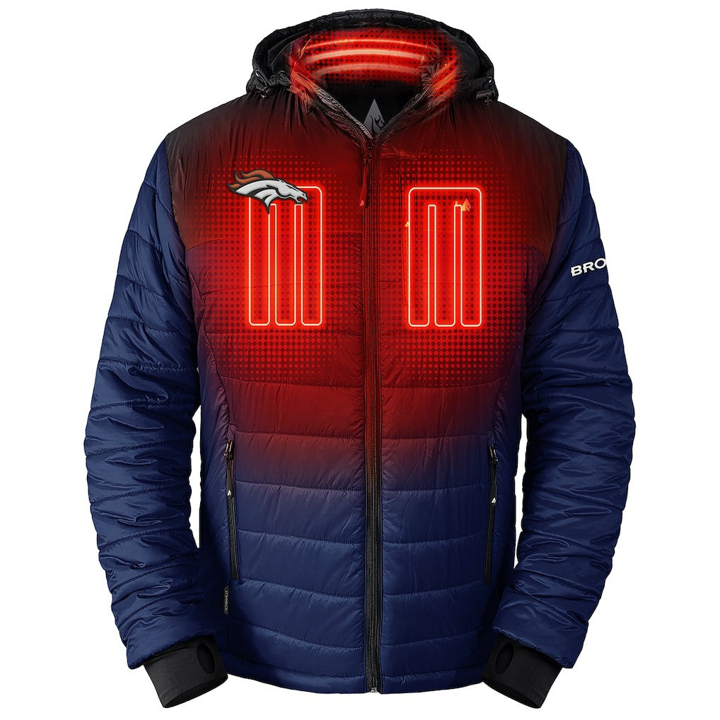 Denver Broncos  ActionHeat 5V Battery Heated Colorblock Full-Zip Puffer Jacket