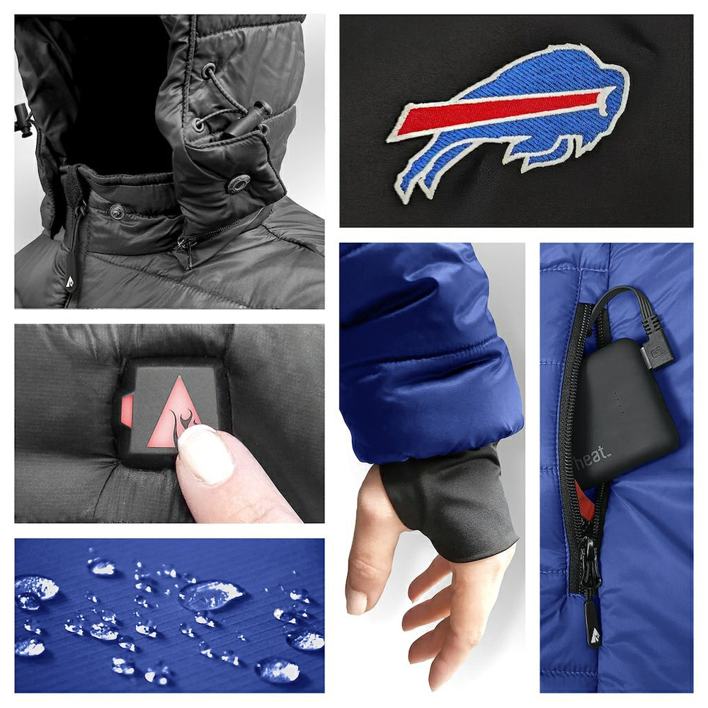 Buffalo Bills  ActionHeat 5V Battery Heated Colorblock Full-Zip Puffer Jacket
