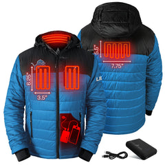 Detroit Lions  ActionHeat 5V Battery Heated Colorblock Full-Zip Puffer Jacket