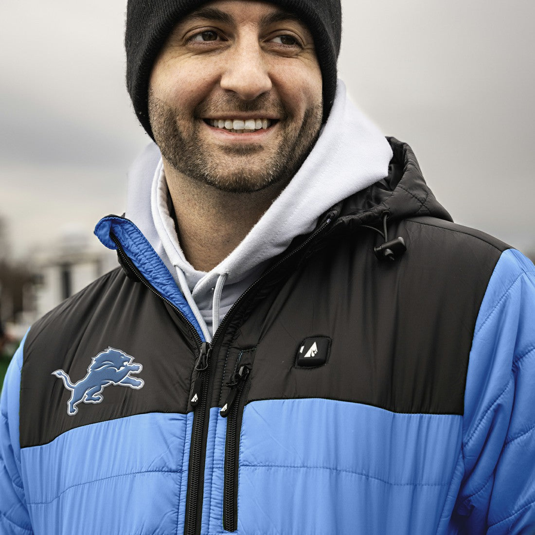 Detroit Lions  ActionHeat 5V Battery Heated Colorblock Full-Zip Puffer Jacket