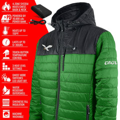 Philadelphia Eagles  ActionHeat 5V Battery Heated Colorblock Full-Zip Puffer Jacket
