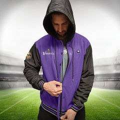 Minnesota Vikings  ActionHeat 5V Battery Heated Full-Snap Varsity Jacket
