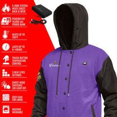 Minnesota Vikings  ActionHeat 5V Battery Heated Full-Snap Varsity Jacket