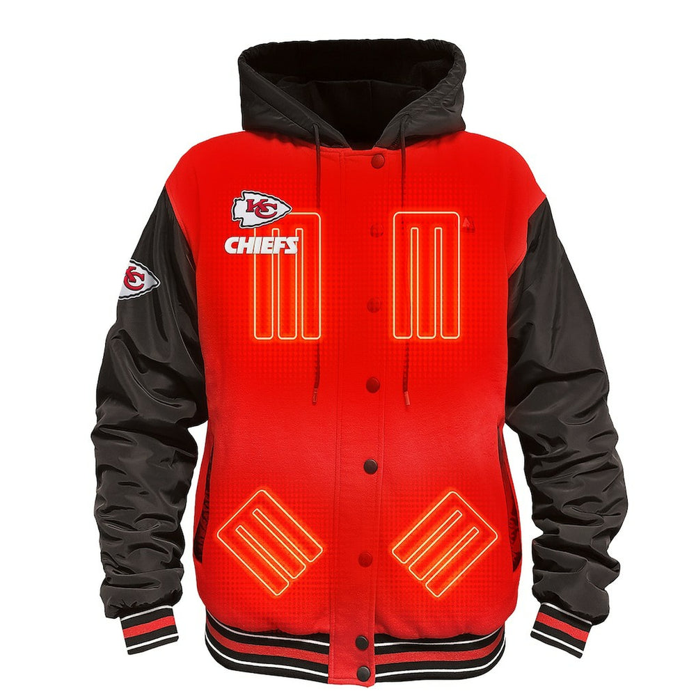 Kansas City Chiefs  ActionHeat 5V Battery Heated Full-Snap Varsity Jacket