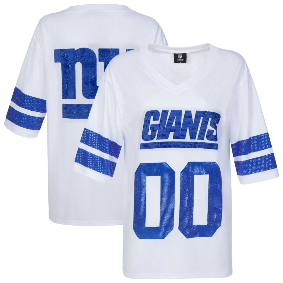 New York Giants  Cuce Women's Rhinestone V-Neck Tunic