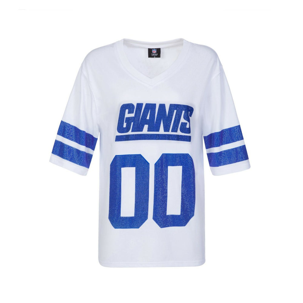 New York Giants  Cuce Women's Rhinestone V-Neck Tunic