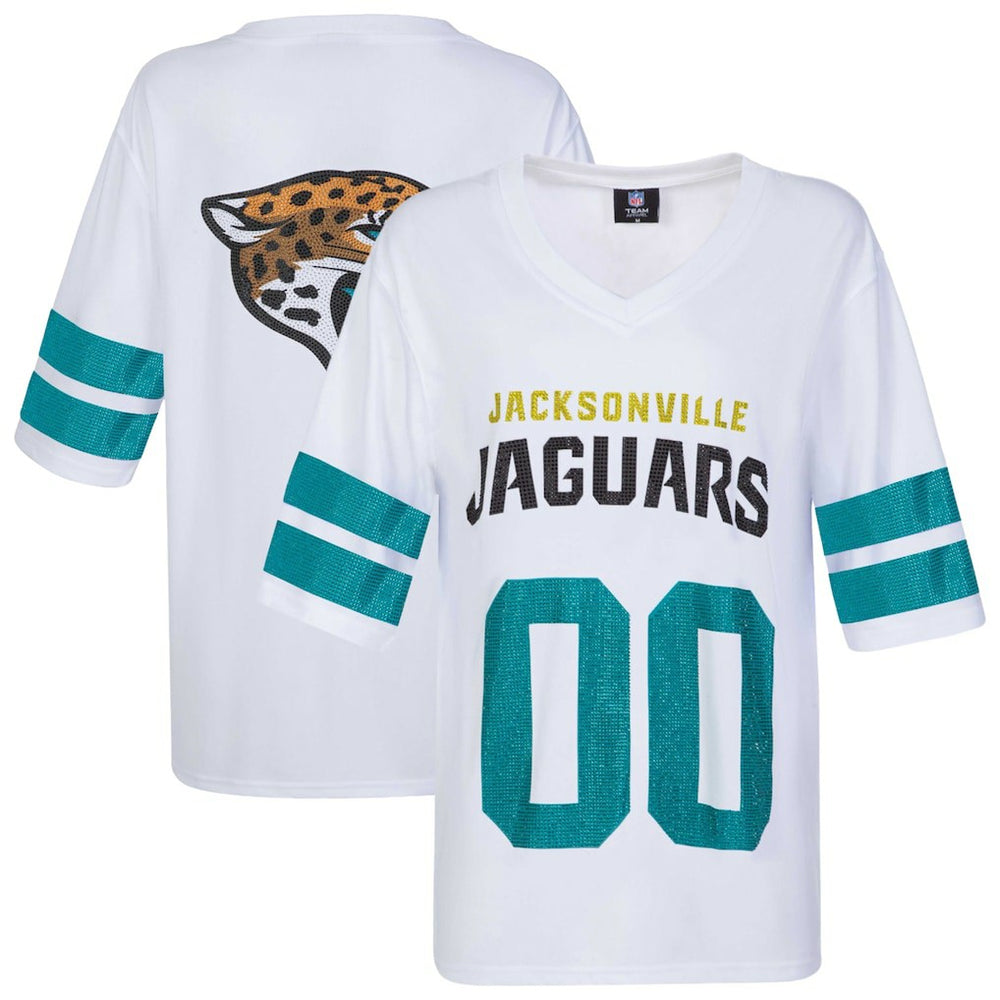 Jacksonville Jaguars  Cuce Women's Rhinestone V-Neck Tunic