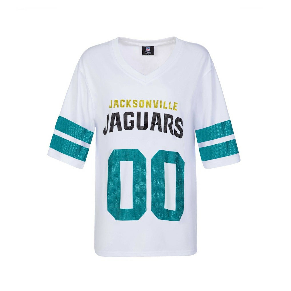 Jacksonville Jaguars  Cuce Women's Rhinestone V-Neck Tunic
