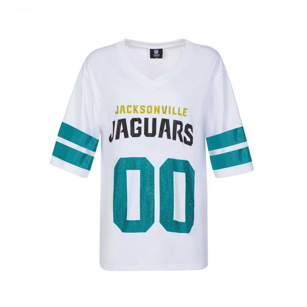 Jacksonville Jaguars  Cuce Women's Rhinestone V-Neck Tunic