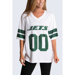 New York Jets  Cuce Women's Rhinestone V-Neck Tunic