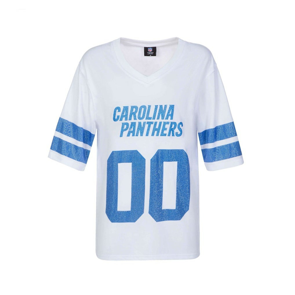 Carolina Panthers  Cuce Women's Rhinestone V-Neck Tunic