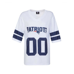 New England Patriots  Cuce Women's Rhinestone V-Neck Tunic