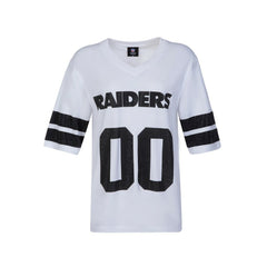 Las Vegas Raiders  Cuce Women's Rhinestone V-Neck Tunic