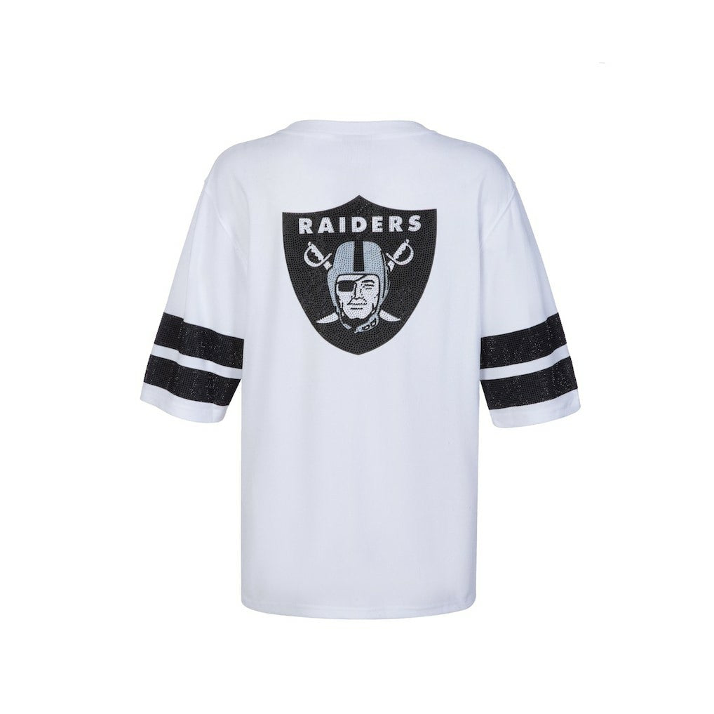 Las Vegas Raiders  Cuce Women's Rhinestone V-Neck Tunic