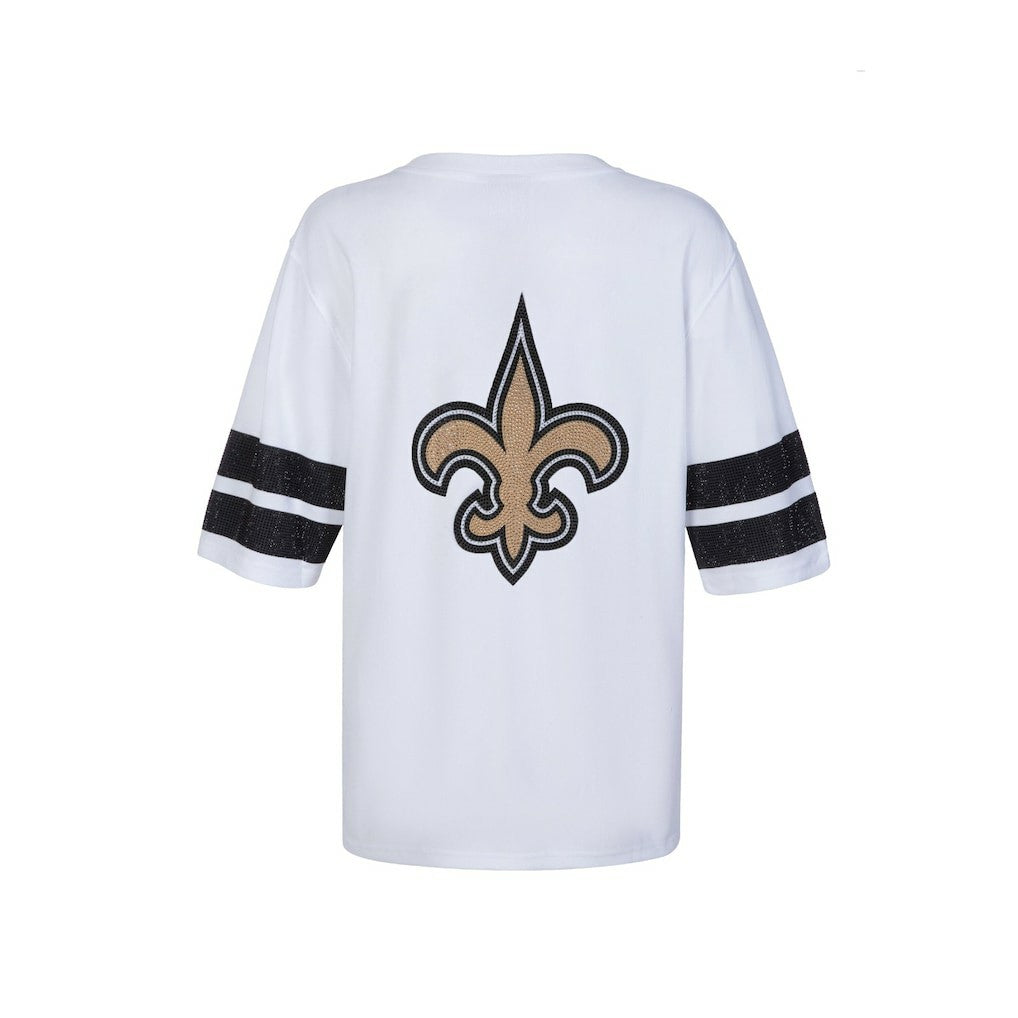 New Orleans Saints  Cuce Women's Rhinestone V-Neck Tunic