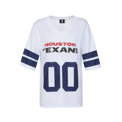 Houston Texans  Cuce Women's Rhinestone V-Neck Tunic