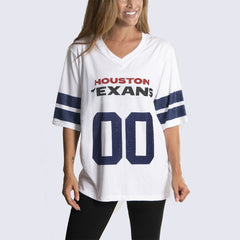 Houston Texans  Cuce Women's Rhinestone V-Neck Tunic