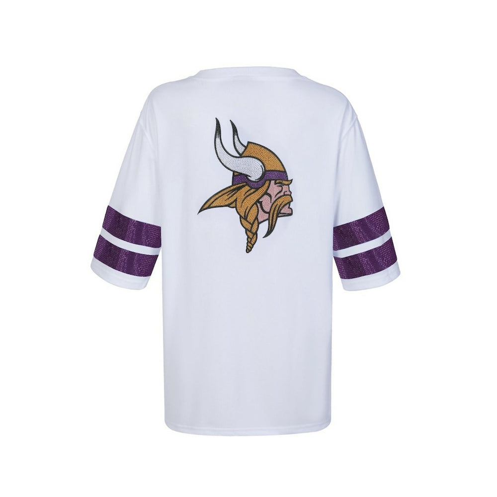 Minnesota Vikings  Cuce Women's Rhinestone V-Neck Tunic