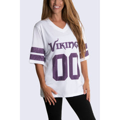 Minnesota Vikings  Cuce Women's Rhinestone V-Neck Tunic
