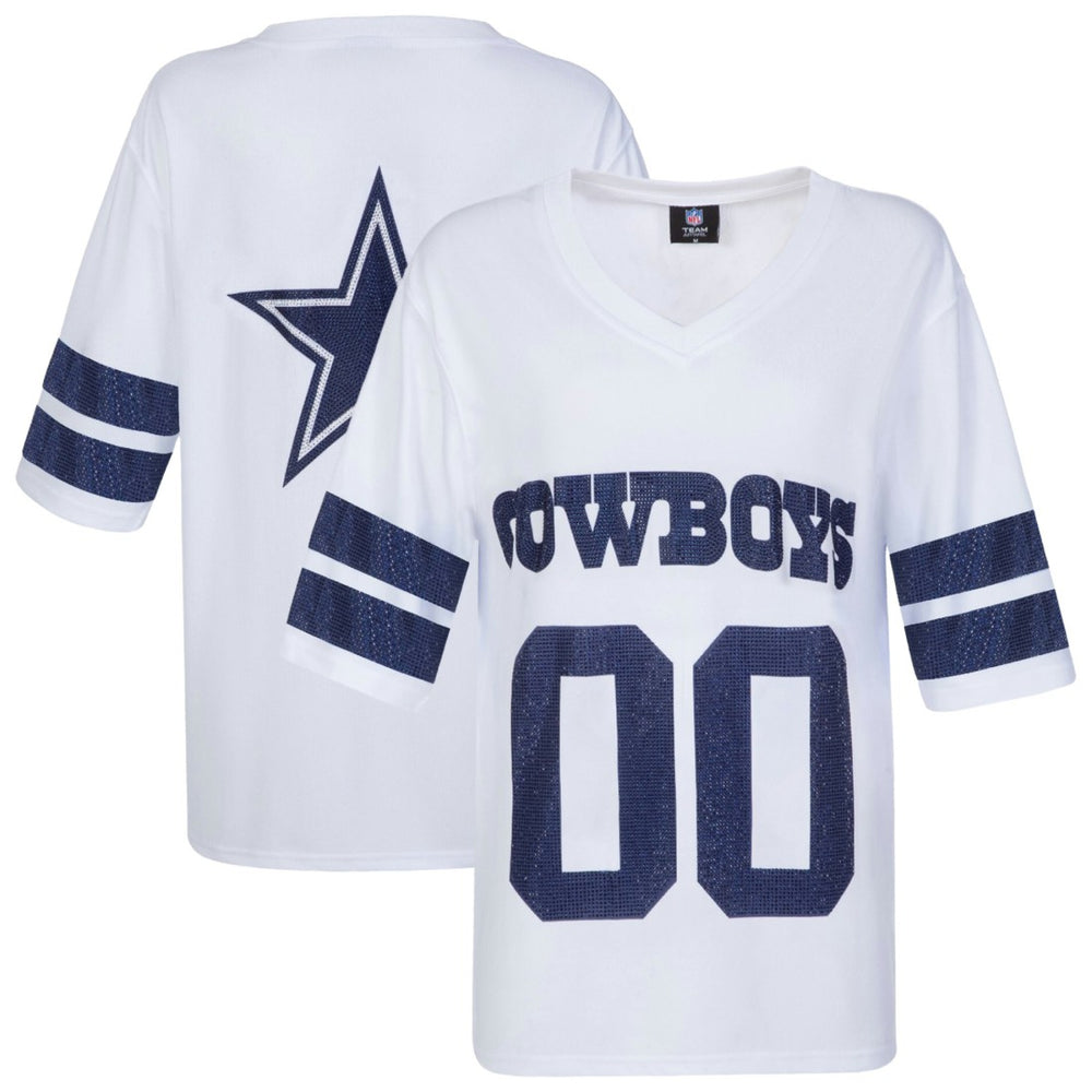 Dallas Cowboys  Cuce Women's Rhinestone V-Neck Tunic
