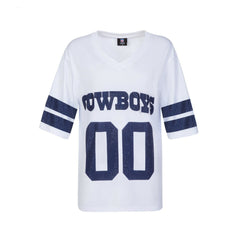 Dallas Cowboys  Cuce Women's Rhinestone V-Neck Tunic
