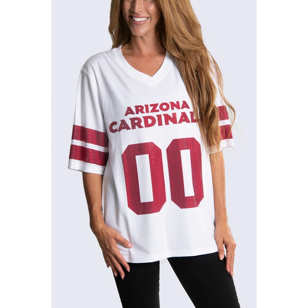 Arizona Cardinals  Cuce Women's Rhinestone V-Neck Tunic