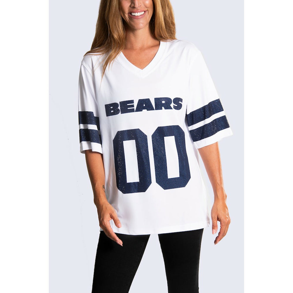 Chicago Bears  Cuce Women's Rhinestone V-Neck Tunic