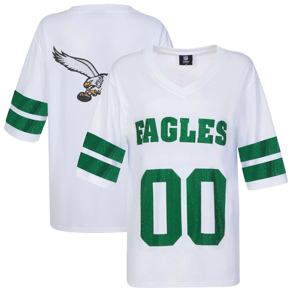 Philadelphia Eagles  Cuce Women's Rhinestone V-Neck Tunic