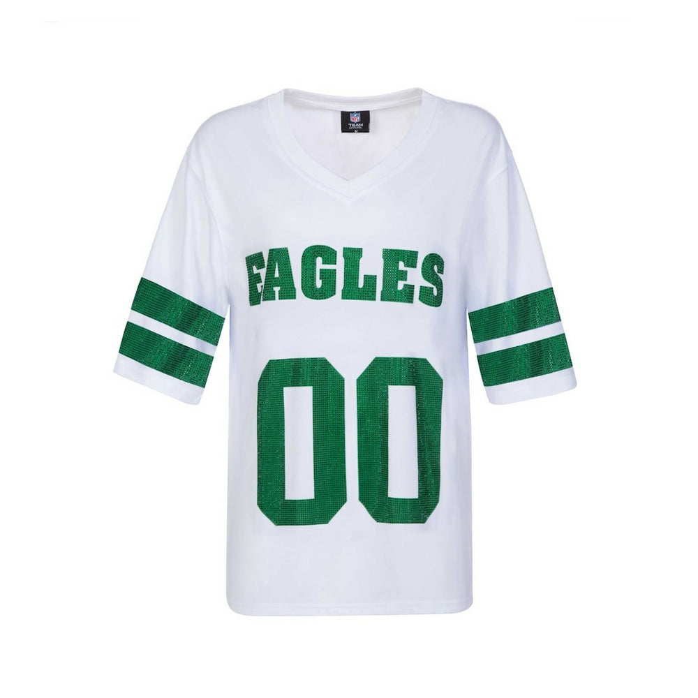 Philadelphia Eagles  Cuce Women's Rhinestone V-Neck Tunic