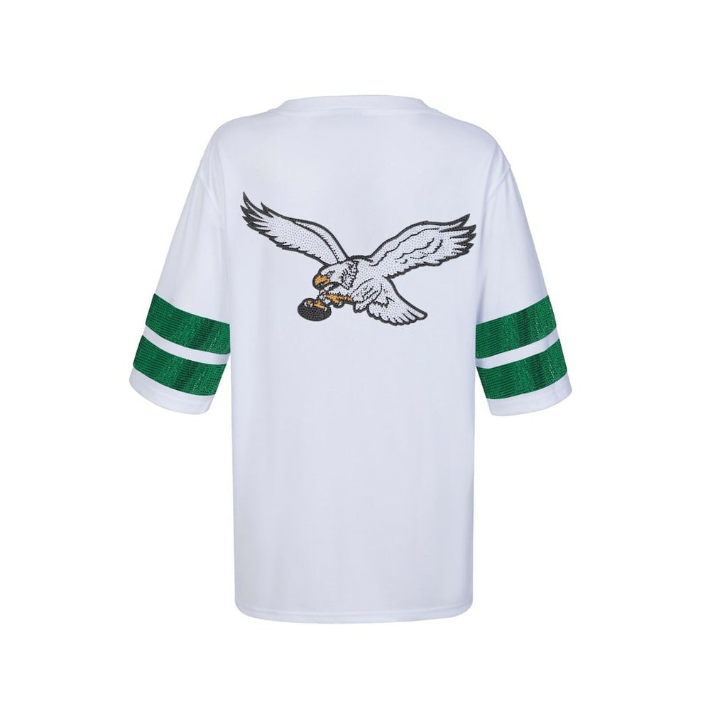Philadelphia Eagles  Cuce Women's Rhinestone V-Neck Tunic