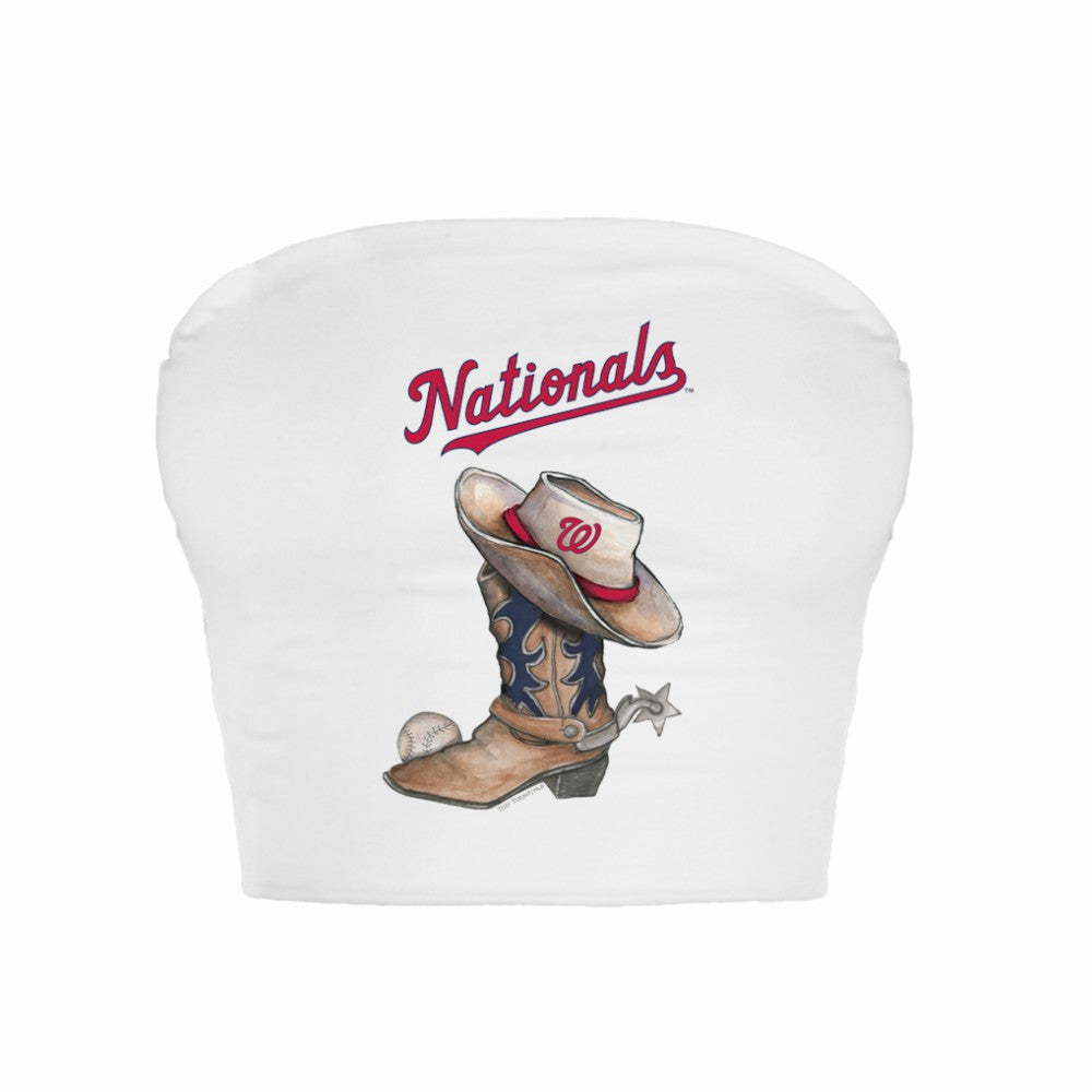 Washington Nationals Tiny Turnip Women's Cowboy Boot Crop Tube Top | MLB For sale