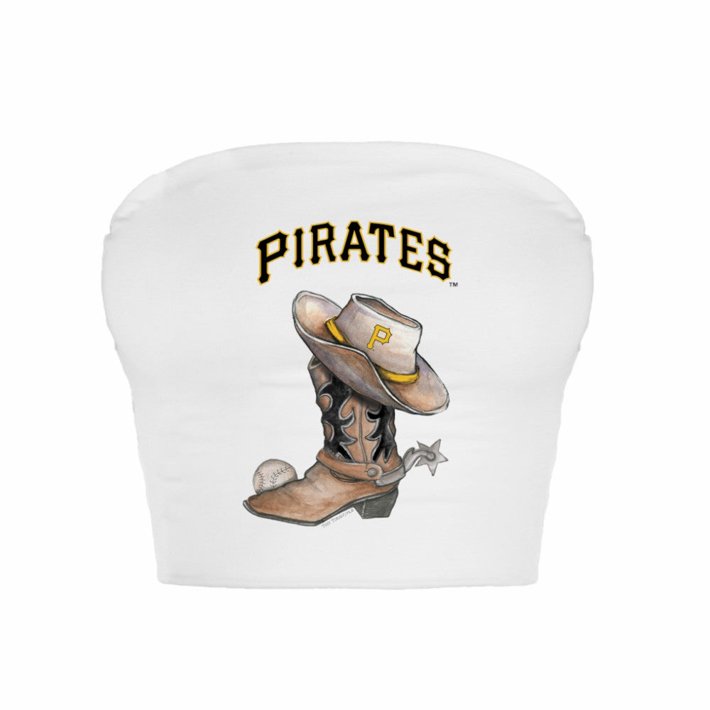 Pittsburgh Pirates Tiny Turnip Women's Cowboy Boot Crop Tube Top | MLB Outlet