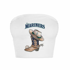 Seattle Mariners Tiny Turnip Women's Cowboy Boot Crop Tube Top | MLB Online