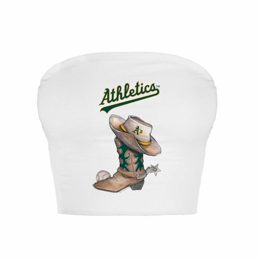 Athletics Tiny Turnip Women's Cowboy Boot Crop Tube Top | MLB Shop