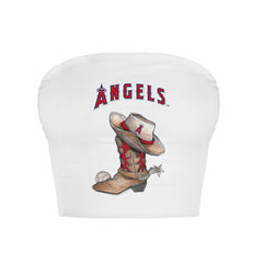 Los Angeles Angels Tiny Turnip Women's Cowboy Boot Crop Tube Top | MLB Online