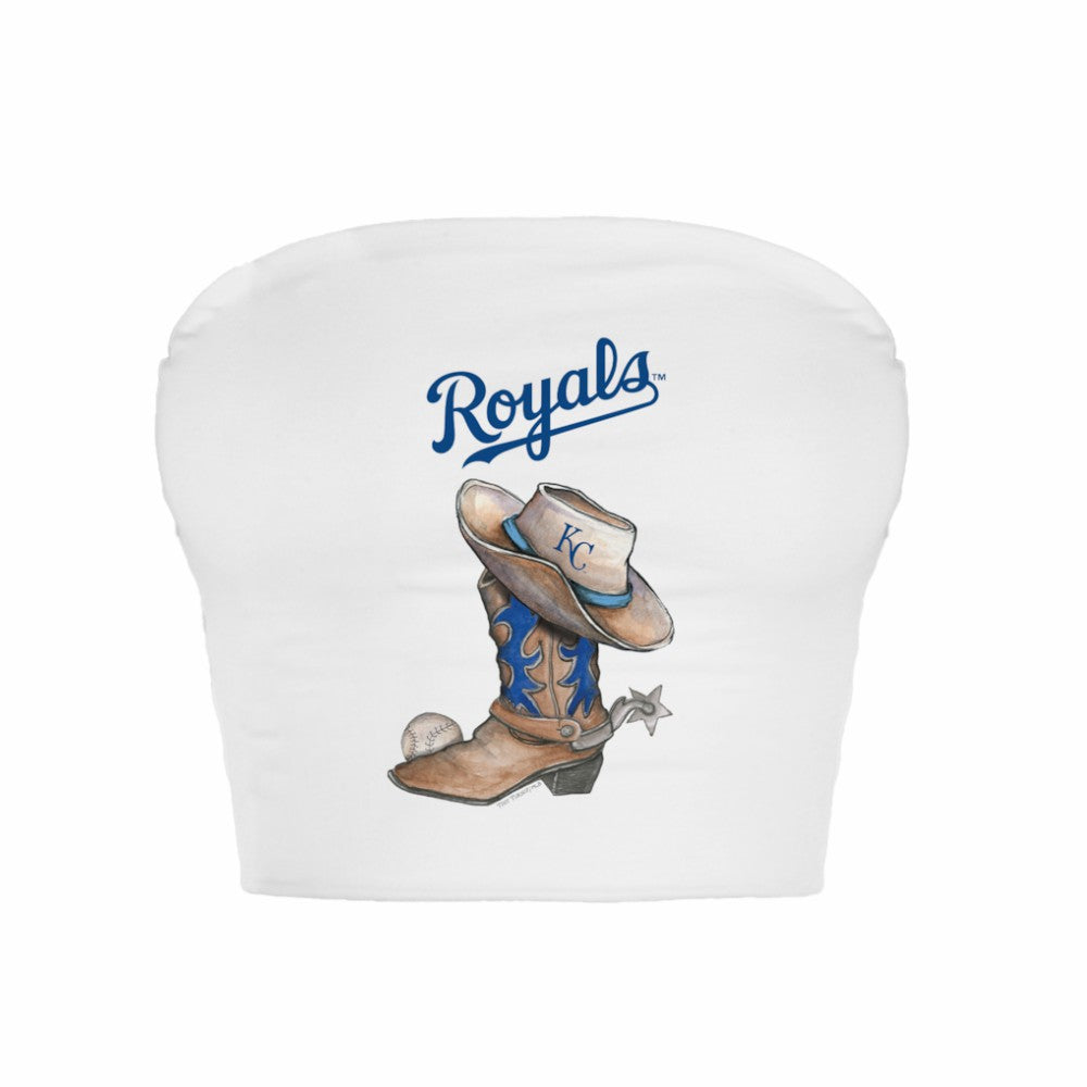 Kansas City Royals Tiny Turnip Women's Cowboy Boot Crop Tube Top | MLB New