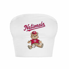 Washington Nationals Tiny Turnip Women's Teddy Bear Crop Tube Top | MLB US