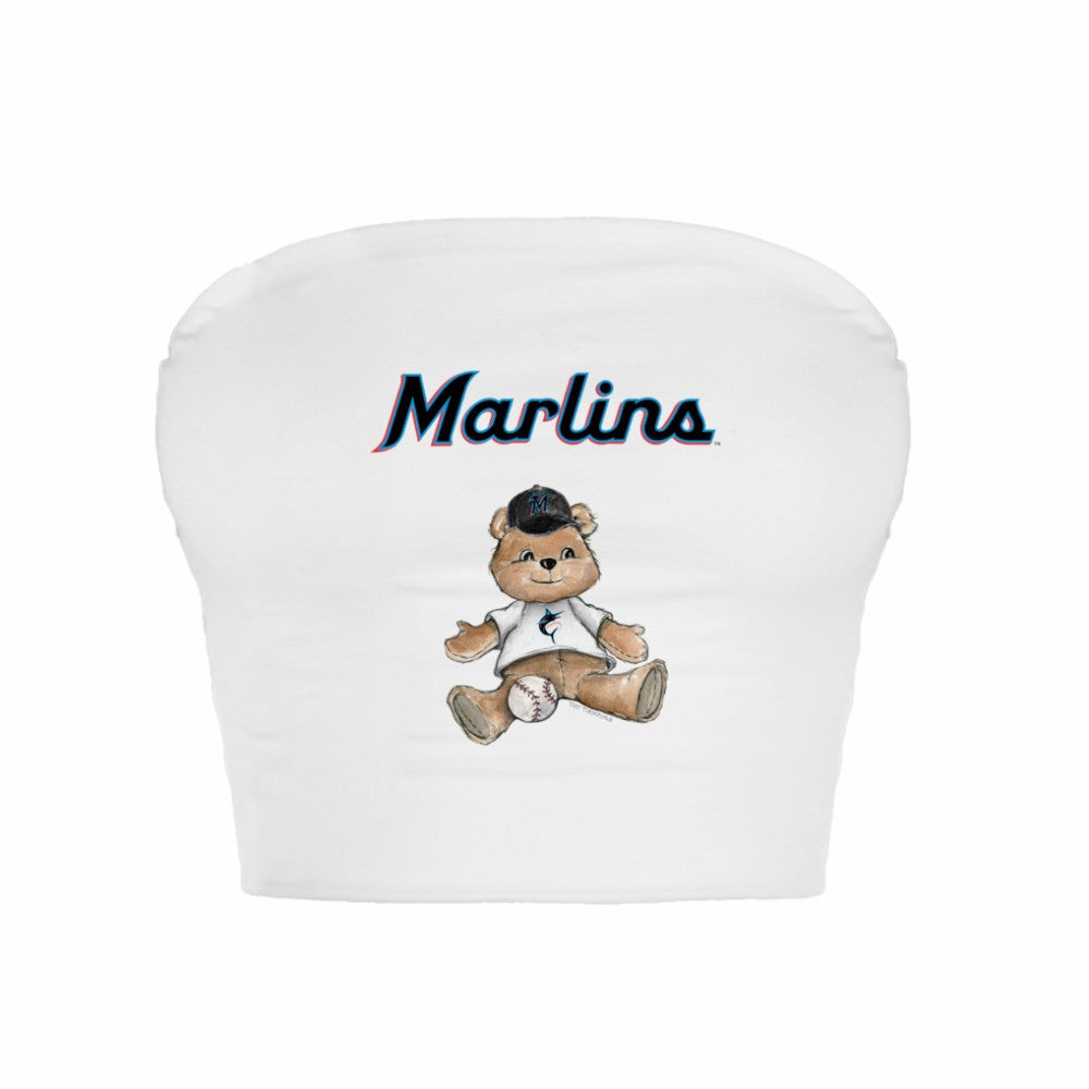 Miami Marlins Tiny Turnip Women's Teddy Bear Crop Tube Top | MLB On Sale